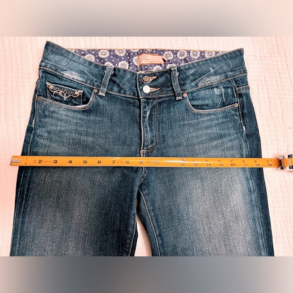 Paige Premium Denim Womens Jeans Hidden Hills Boot Cut Slightly Distressed Sz 30 - Picture 6 of 10